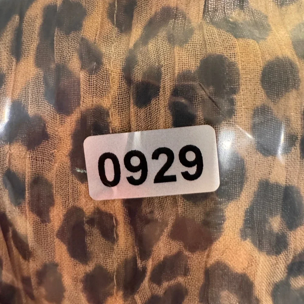 NWT J.Crew Leopard Cupro‎ Button Up Blouse Sheer Animal Print Top Women's 18